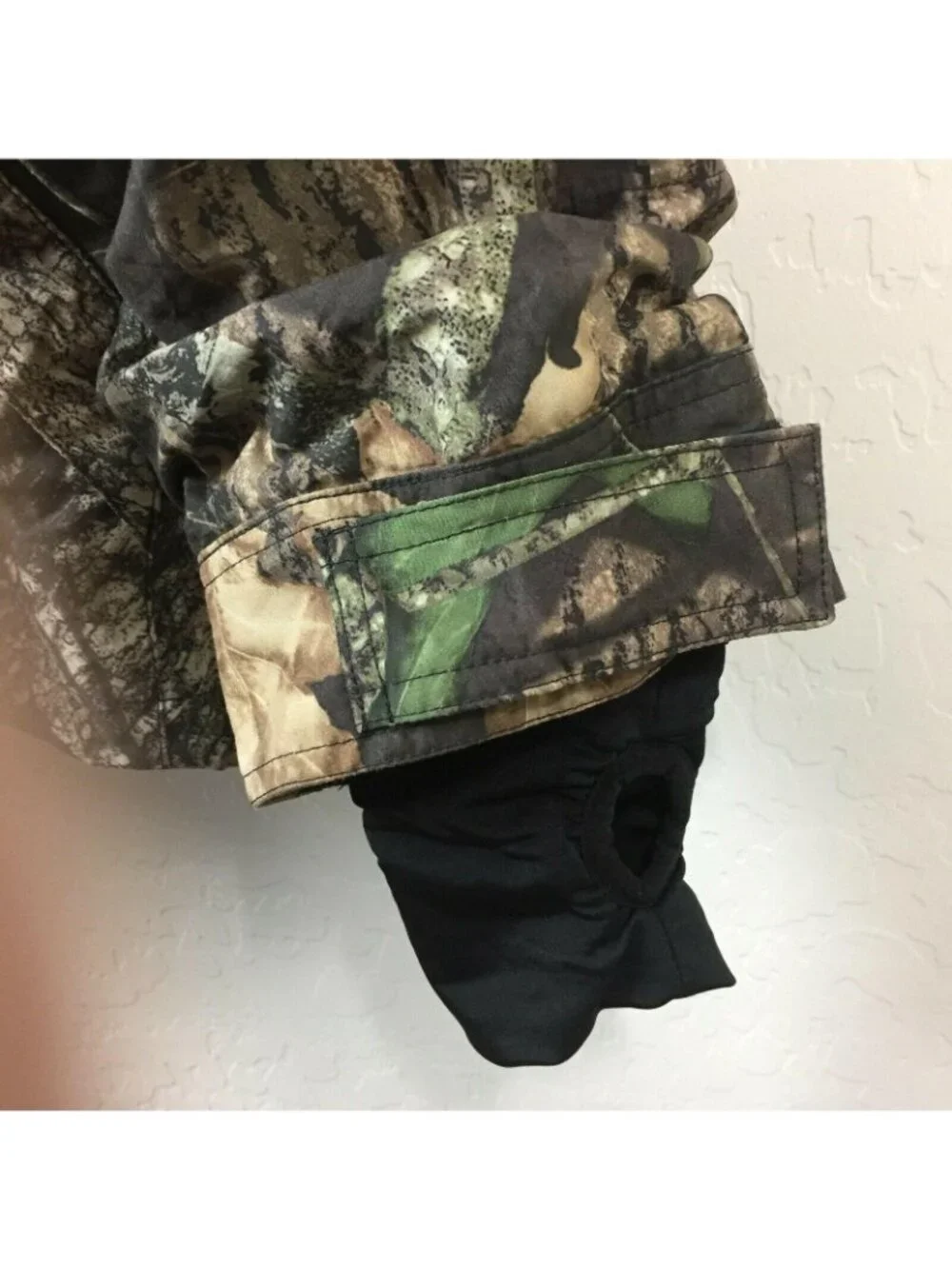 Cabela's Men's Mossy Oak Pullover Hunting Jacket Mesh Facemask Windproof Size XL